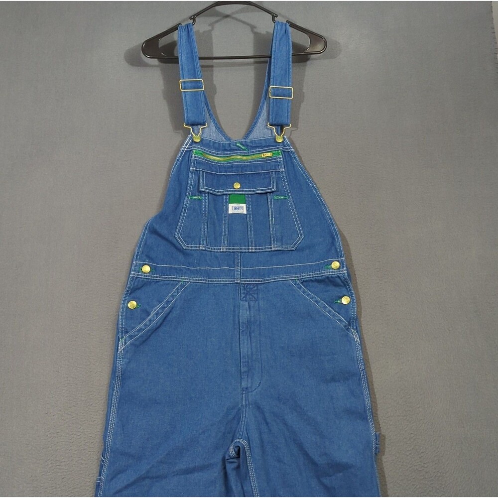 Key Imperial Bib Overalls Men's 32x32 Blue Denim Carpenter Denim